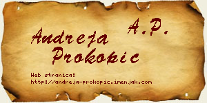 Andreja Prokopić vizit kartica